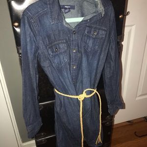 Girls denim shirt dress